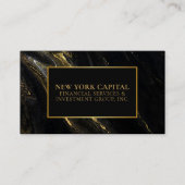 黒と金ゴールド大理石プロフェッショナル名刺 名刺 (正面)
