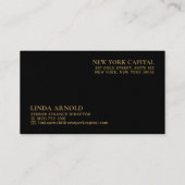 黒と金ゴールド大理石プロフェッショナル名刺 名刺 (裏面)