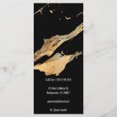 黒と金ゴールド大理石ヘアサロン価格一覧メニュー メニュー (裏面)