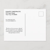 黒と金ゴールド大理石紹介ありがとう  ポストカード (裏面)