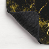 黒と金ゴールド大理石花崗岩スタイルマウスパッド マウスパッド (コーナー)