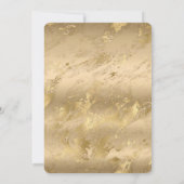 黒と金ゴールド大理石30歳の誕生日 招待状 (裏面)