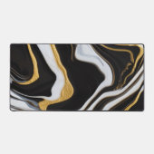 黒と金ゴールド大理石 デスクマット (正面)