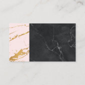黒と金ゴールド大理石 名刺 (裏面)