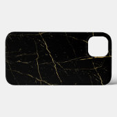 黒と金ゴールド大理石 Case-Mate iPhoneケース (裏面 (横))