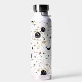 黒と金ゴールド天日月星 ウォーターボトル (左面)