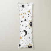 黒と金ゴールド天日月星 ボディピロー (正面縦)