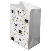 黒と金ゴールド天日月星 ミディアムペーパーバッグ (裏面アングル)