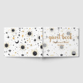 黒と金ゴールド天日月結婚星 ゲストブック (全面)