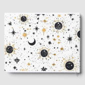 黒と金ゴールド天日月結婚星 ゲストブック (裏面)