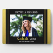 黒と金ゴールド撮影卒業記念 フォトプラーク (正面)