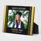 黒と金ゴールド撮影卒業記念 フォトプラーク (側面)