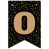 黒と金ゴールド星の卒業バンティングバナー バンティングフラッグ (第2の旗)