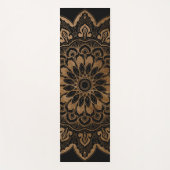 黒と金ゴールド曼荼羅 ヨガマット (正面)