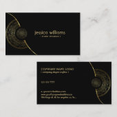 黒と金ゴールド曼荼羅 名刺 (正面/裏面)