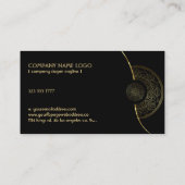 黒と金ゴールド曼荼羅 名刺 (裏面)