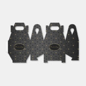 黒と金ゴールド水玉模様オン黒 フェイバーボックス (折り畳みなし)