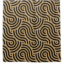 黒と金ゴールド海の海波パターン