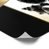 黒と金ゴールド熱帯季節印刷可能なアート ポスター (角)