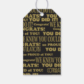 黒と金ゴールド私たちはItおめでとう ギフトタグ (裏面)