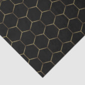 黒と金ゴールド級幾何ハニカムパターン 薄葉紙 (詳細)