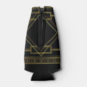 黒と金ゴールド素晴らしのヴィンテージ結婚ギャツビー ボトルクーラー (裏面)