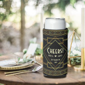 黒と金ゴールド素晴らしのヴィンテージ結婚ギャツビー ボトルクーラー