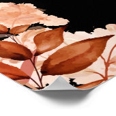 黒と金ゴールド素朴の結婚歓迎サイン ポスター (角)