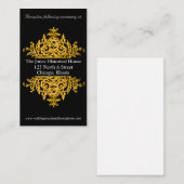 黒と金ゴールド結婚のエンクロージャカード エンクロージャーカード (正面/裏面)