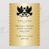 黒と金ゴールド結婚のメニュー メニュー (裏面)