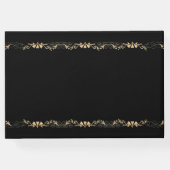 黒と金ゴールド結婚の ゲストブック (裏面)