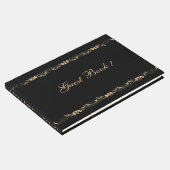 黒と金ゴールド結婚の ゲストブック (コーナー)
