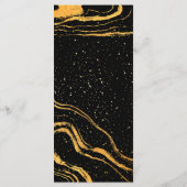 黒と金ゴールド結婚の メニュー (裏面)