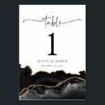 黒と金ゴールド結婚のAgateのテーブル番号カード テーブルナンバー<br><div class="desc">黒と金ゴールド結婚のAgateのテーブル番号カード</div>