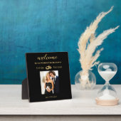 黒と金ゴールド結婚写真の表記号 –  フォトプラーク (インサイチュ)