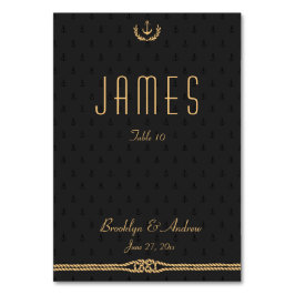 黒と金ゴールド航海ののテー結婚ブル座席表 テーブルナンバー