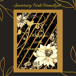 黒と金ゴールド華美パーソナライズされた カード