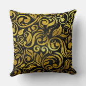 黒と金ゴールド華美枕 クッション (裏面)