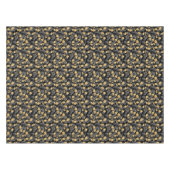 黒と金ゴールド葉。パターン テーブルクロス (正面(横))