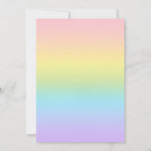 黒と金ゴールド虹色ハート結婚の 招待状 (裏面)