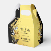 黒と金ゴールド蝶の誕生日パーティカスタムー フェイバーボックス (裏面サイド)