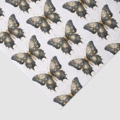 黒と金ゴールド蝶ホワイトパターンハロウィーン 薄葉紙 (詳細)