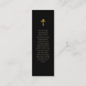 黒と金ゴールド記念撮影祈りの言葉ブックマーク スキニー名刺