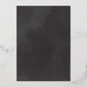 黒と金ゴールド誕生日 箔招待状 (裏面)