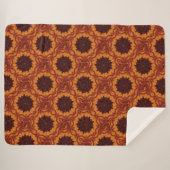 黒と金ゴールド野花2 シェルパブランケット (正面(横))