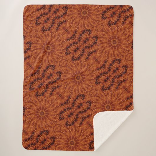 黒と金ゴールド野花6 シェルパブランケット (正面)