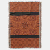 黒と金ゴールド野花8 スローブランケット (正面縦)