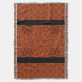 黒と金ゴールド野花9 スローブランケット (正面縦)