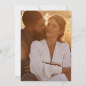 黒と金ゴールド1920sアールデコ写真結婚の 招待状 (裏面)