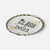 黒と金ゴールド2021卒業お祝いパーティーI ペーパープレート (アングル)